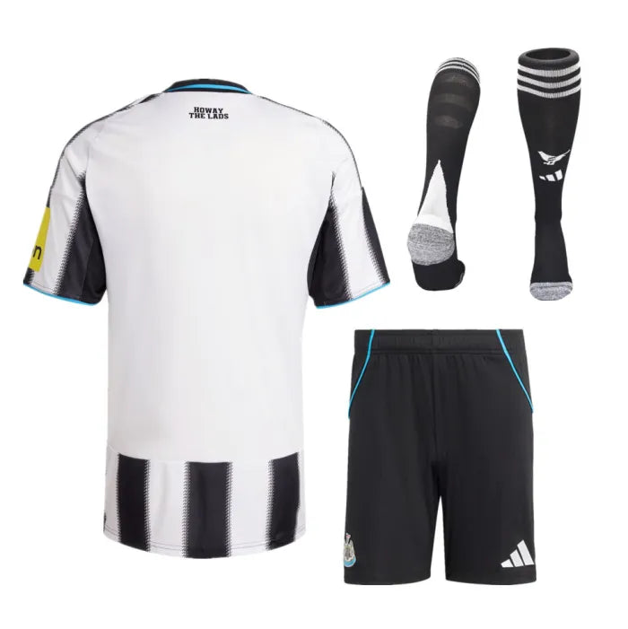 Men’s Black & White Striped Home Style Football Shirt