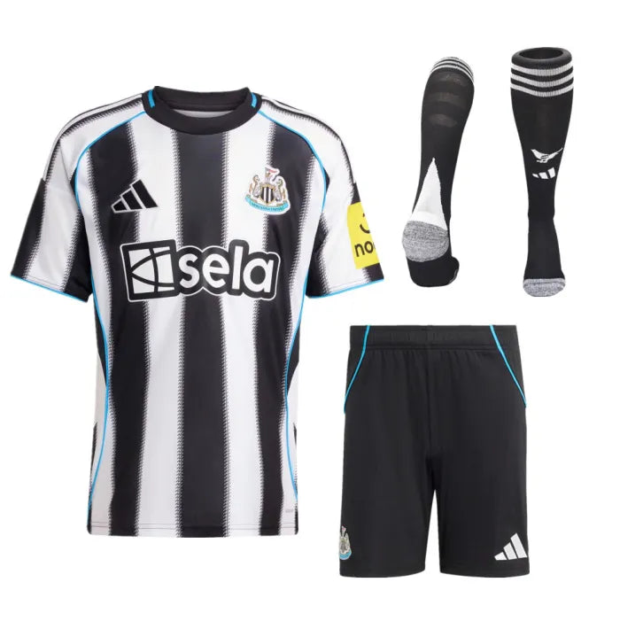 Men’s Black & White Striped Home Style Football Shirt