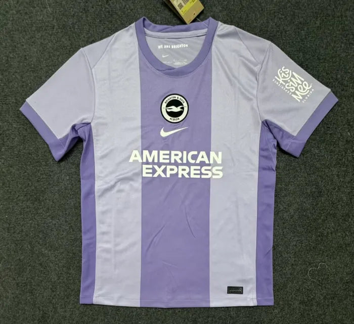 Men’s Blue & White Striped Home Style Football Jersey