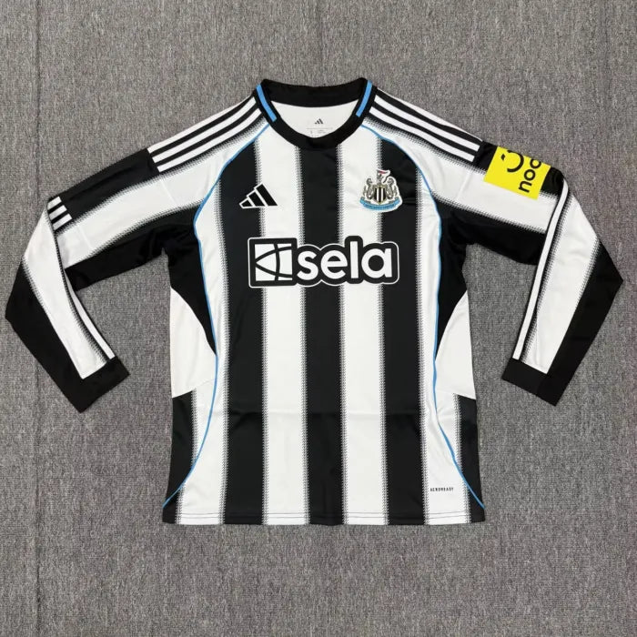 Men’s Long Sleeve Black & White Striped Football Jersey